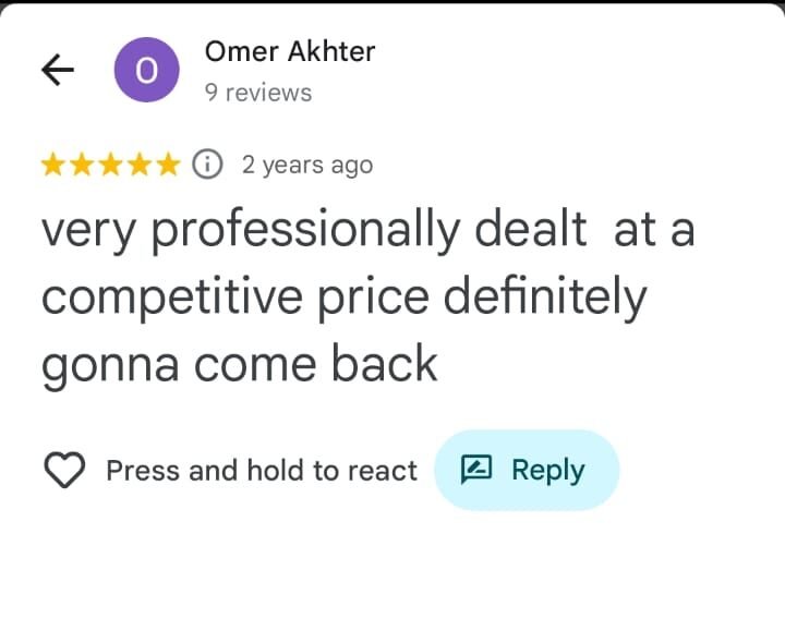 Google Review showing client satisfaction with Hijama therapy and professionalism at Hidayah Health.